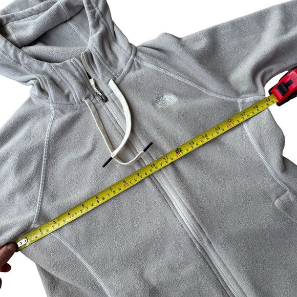The North Face Earth Tone Zip Up Hoodie Fleece Polar Winter Outdoors Camping - Picture 8 of 10